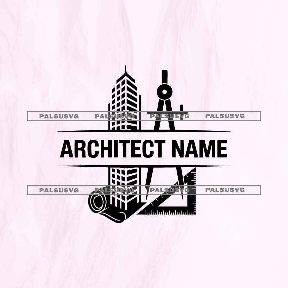Custom Architect Split Monogram SVG