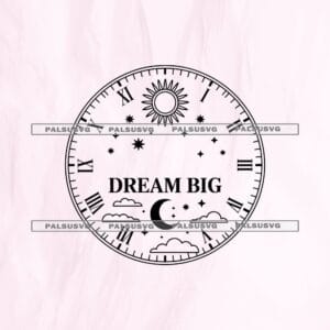 celestial clock face SVG