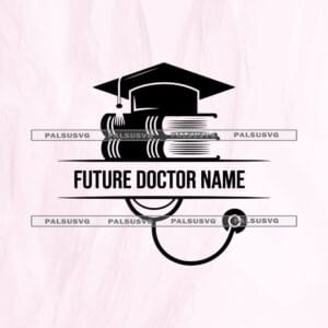 Custom Future Doctor Split Monogram SVG