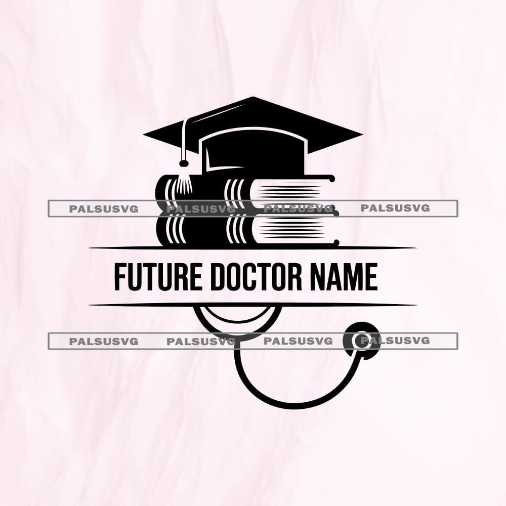 Custom Future Doctor Split Monogram SVG