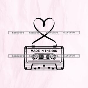 Made In The 90s Cassette Tape SVG