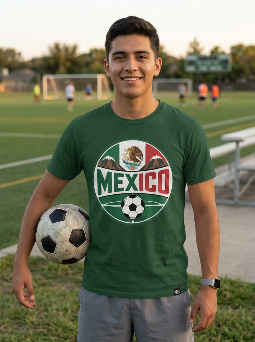 Mexico Soccer Emblem SVG cut file for Cricut and Silhouette. Mexican flag eagle and soccer ball design.