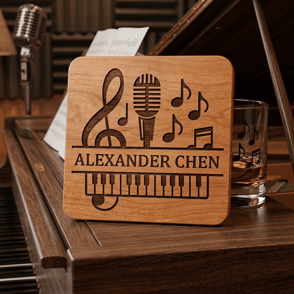 Custom Music Split Monogram SVG - Image 2