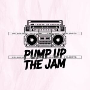 Retro Boombox Pump Up The Jam SVG