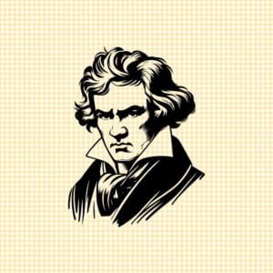 Ludwig van Beethoven silhouette SVG