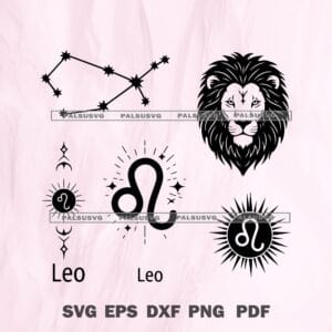 Leo Zodiac Sign SVG Bundle