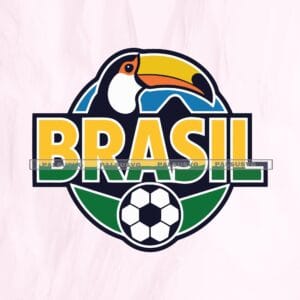 Brazil Soccer SVG, Toucan Football Logo, World Cup PNG Cut File