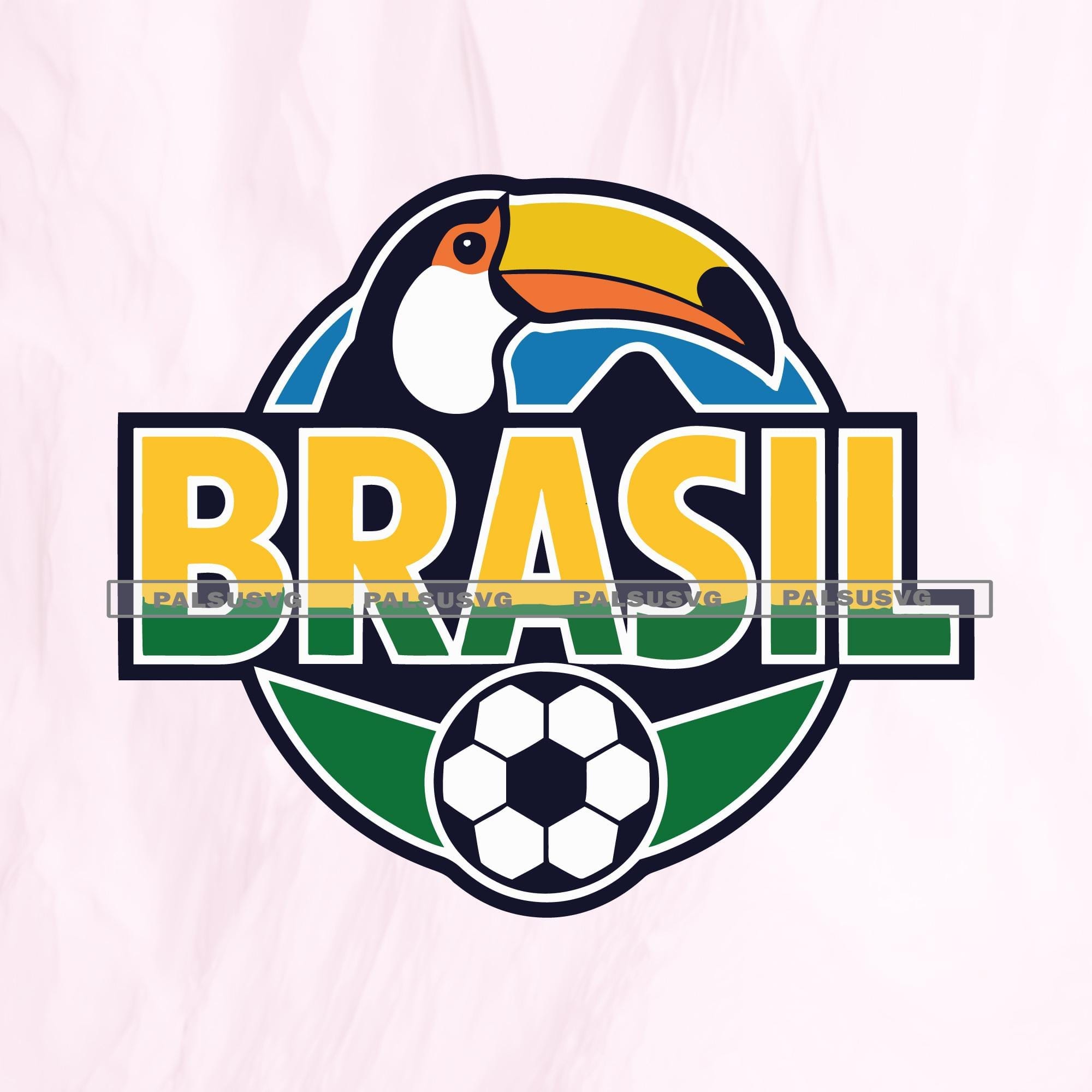 Brazil Soccer SVG, Toucan Football Logo, World Cup PNG Cut File