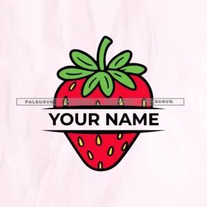 Strawberry Split Monogram SVG
