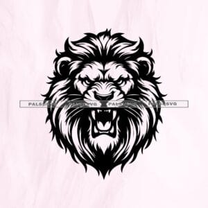 Fierce Lion Head SVG