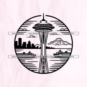 Seattle Skyline SVG