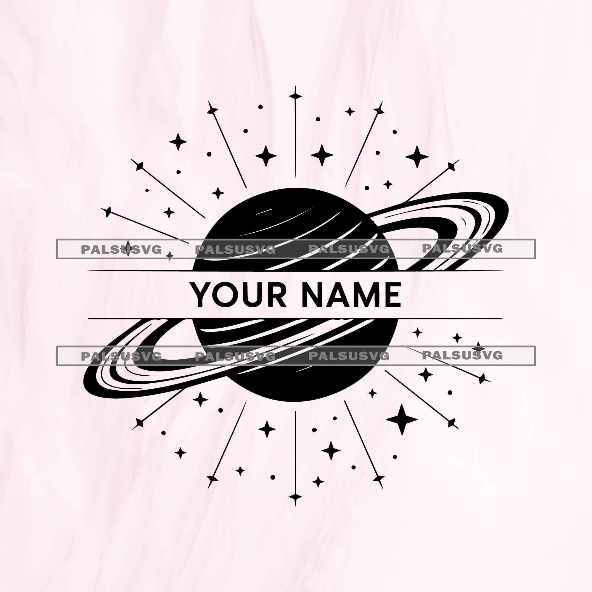 Custom Space Monogram SVG