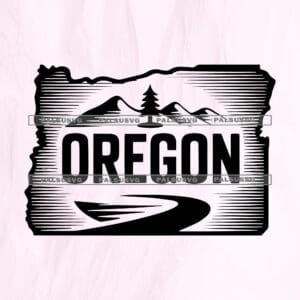 Oregon State Outline SVG