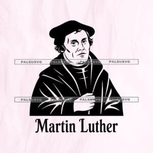 Martin Luther Portrait SVG