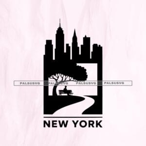 NYC Skyline SVG - Central Park Silhouette
