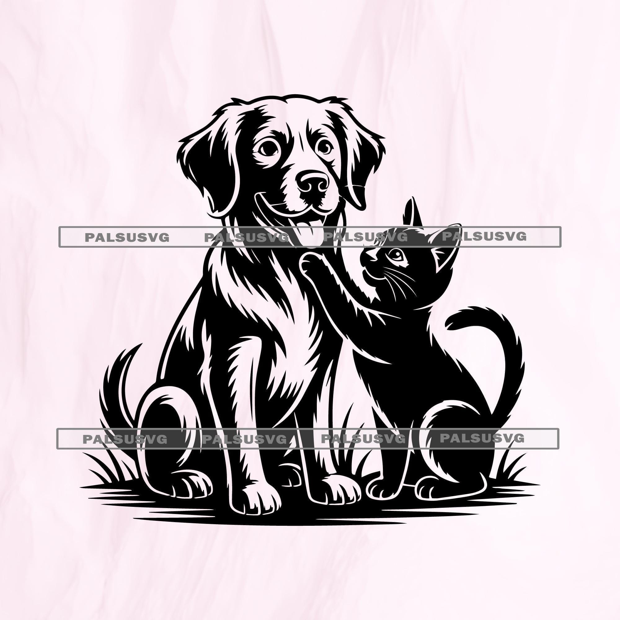 Cat and Dog SVG