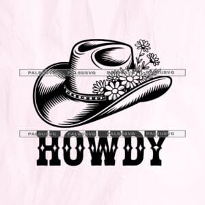 Howdy Cowboy Hat SVG