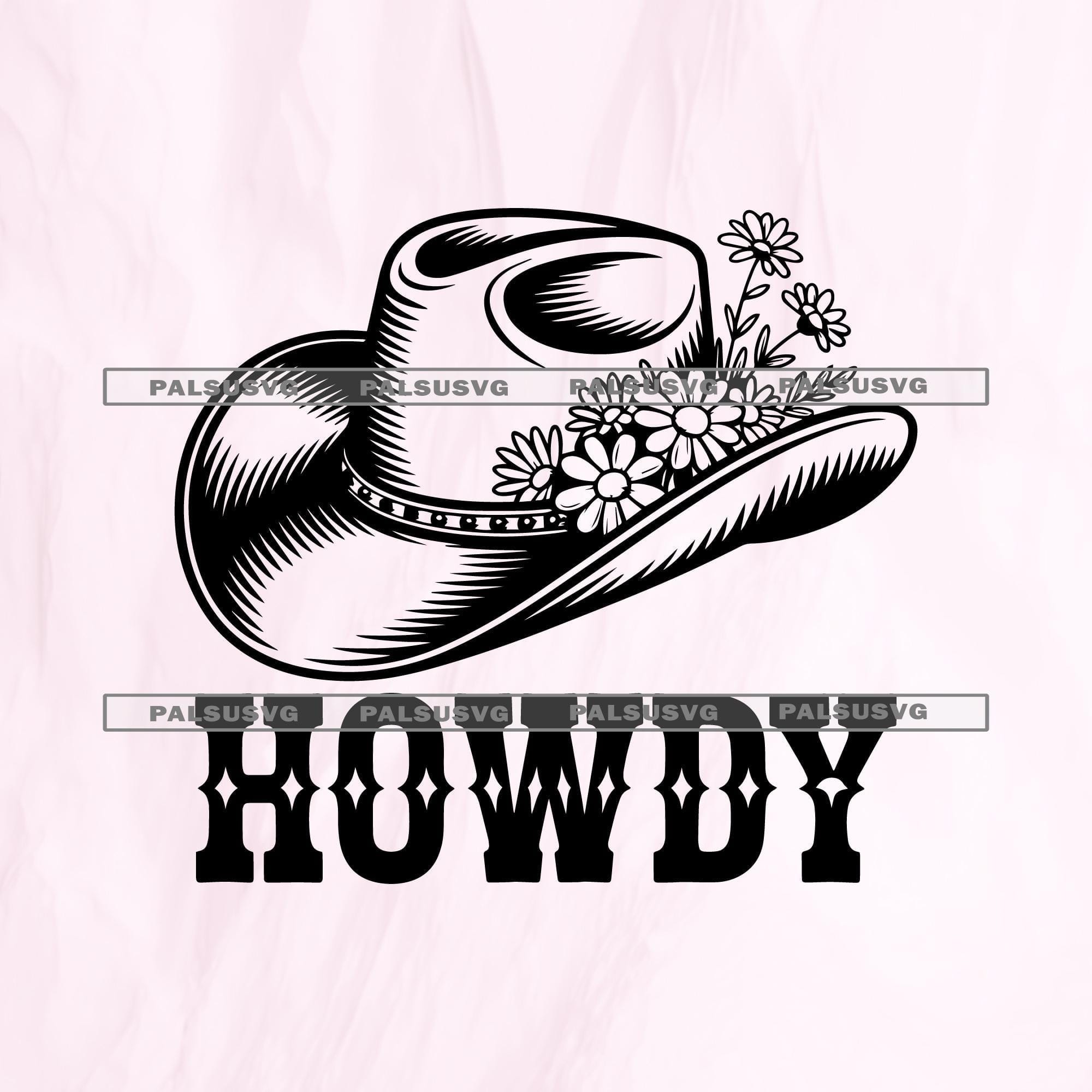 Howdy Cowboy Hat SVG