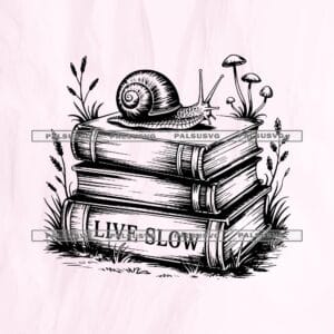 Live Slow Snail SVG