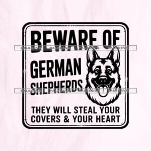 Beware Of German Shepherds SVG