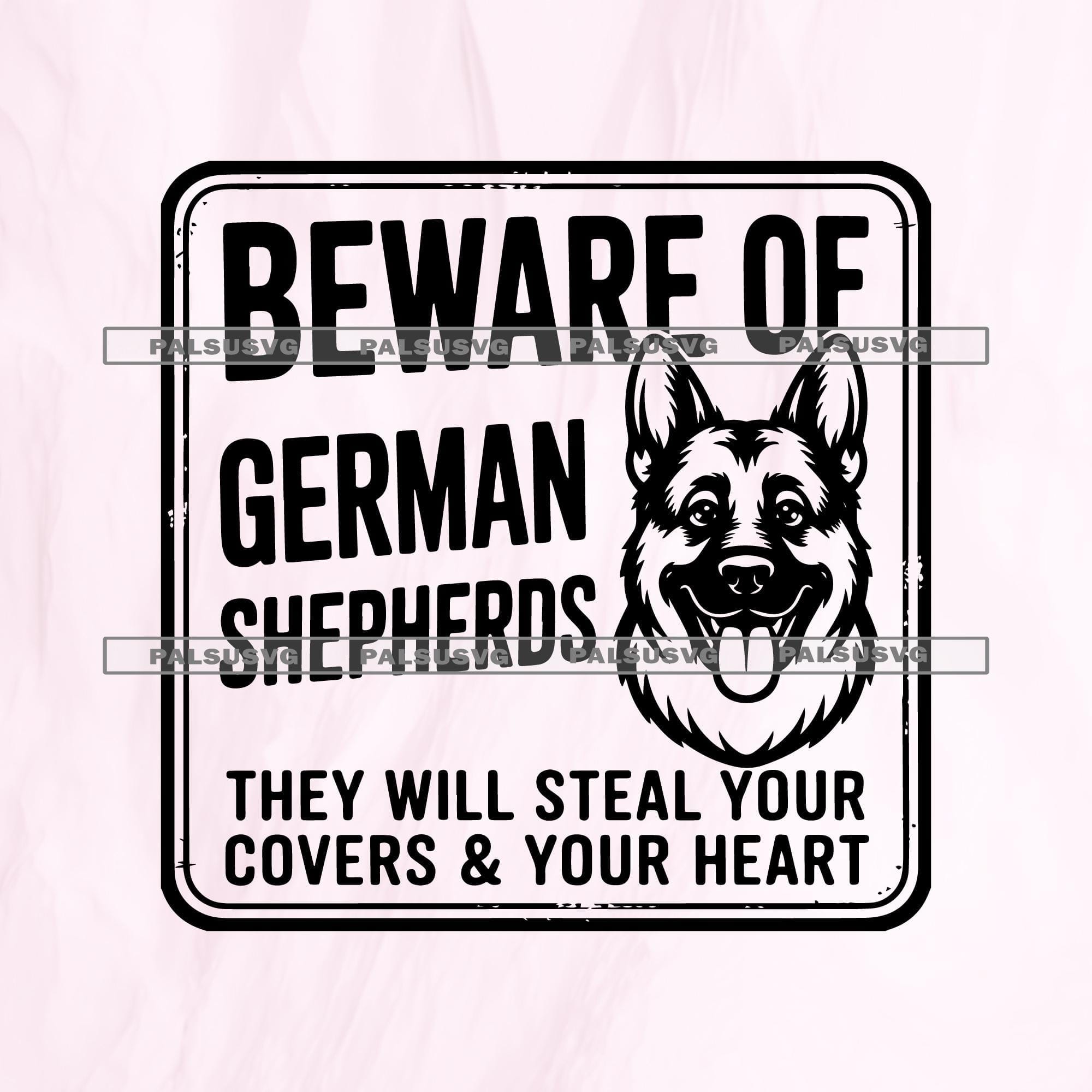 Beware Of German Shepherds SVG