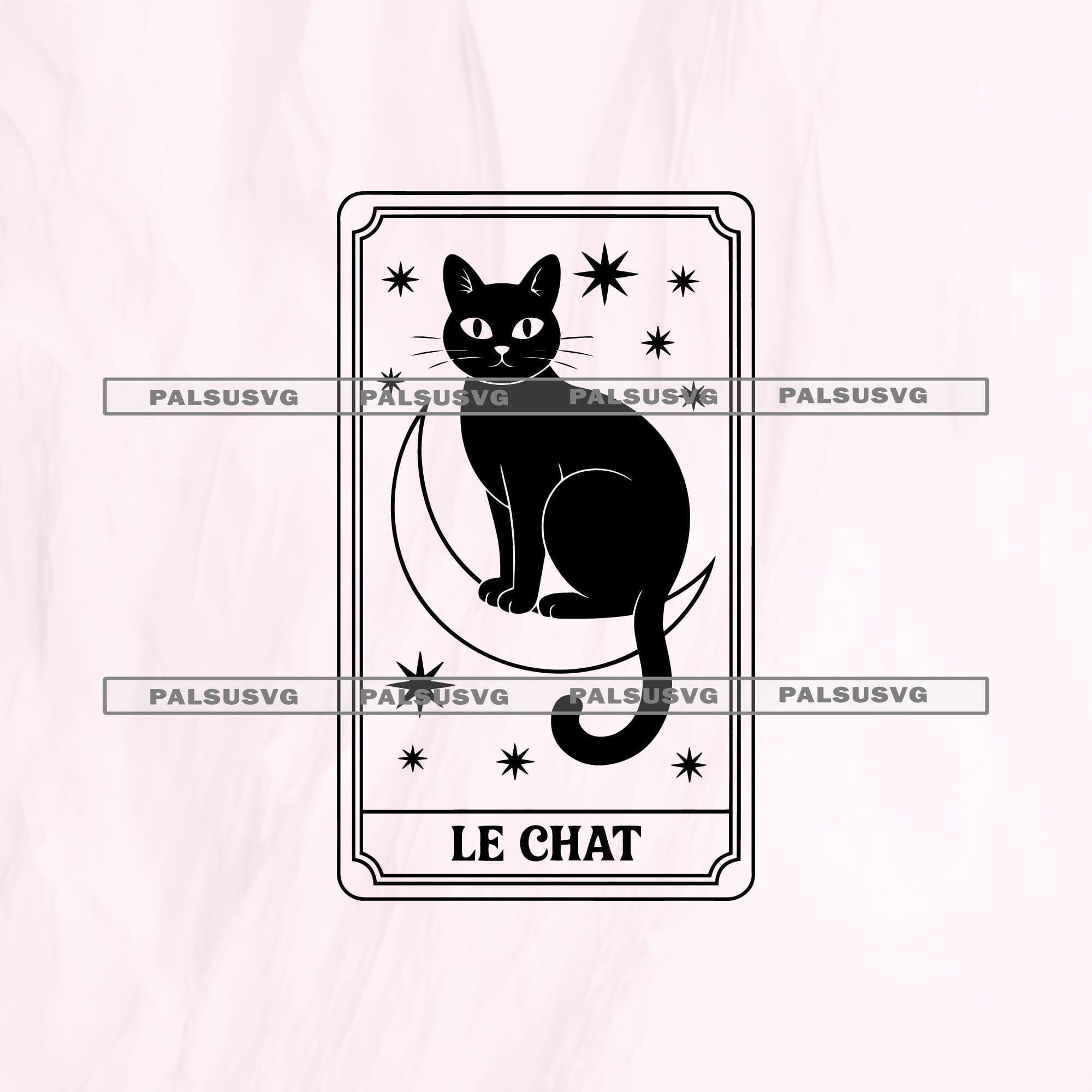 Le Chat Tarot Card SVG