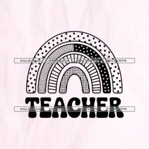 Teacher Boho Rainbow SVG