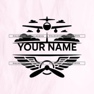 Pilot Split Monogram SVG