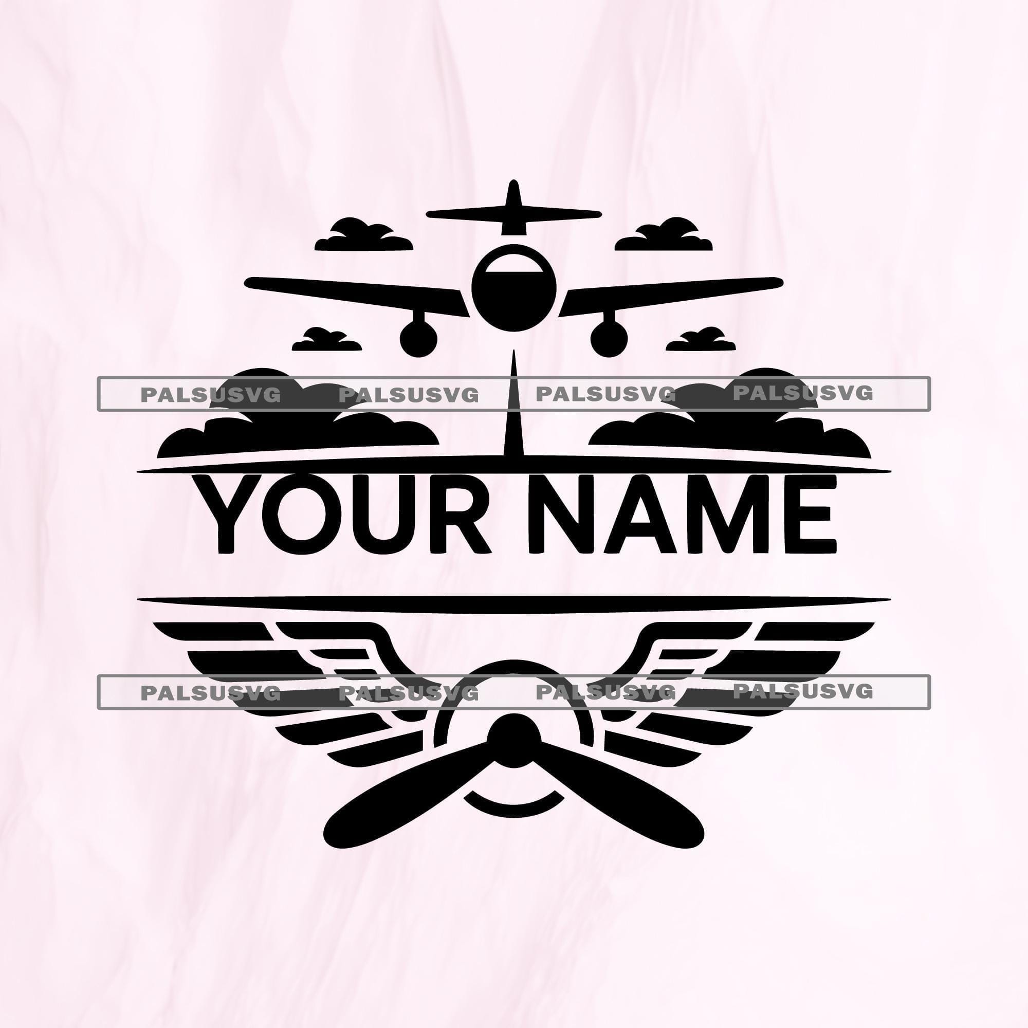 Pilot Split Monogram SVG