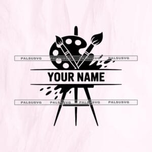 Artist Split Monogram SVG