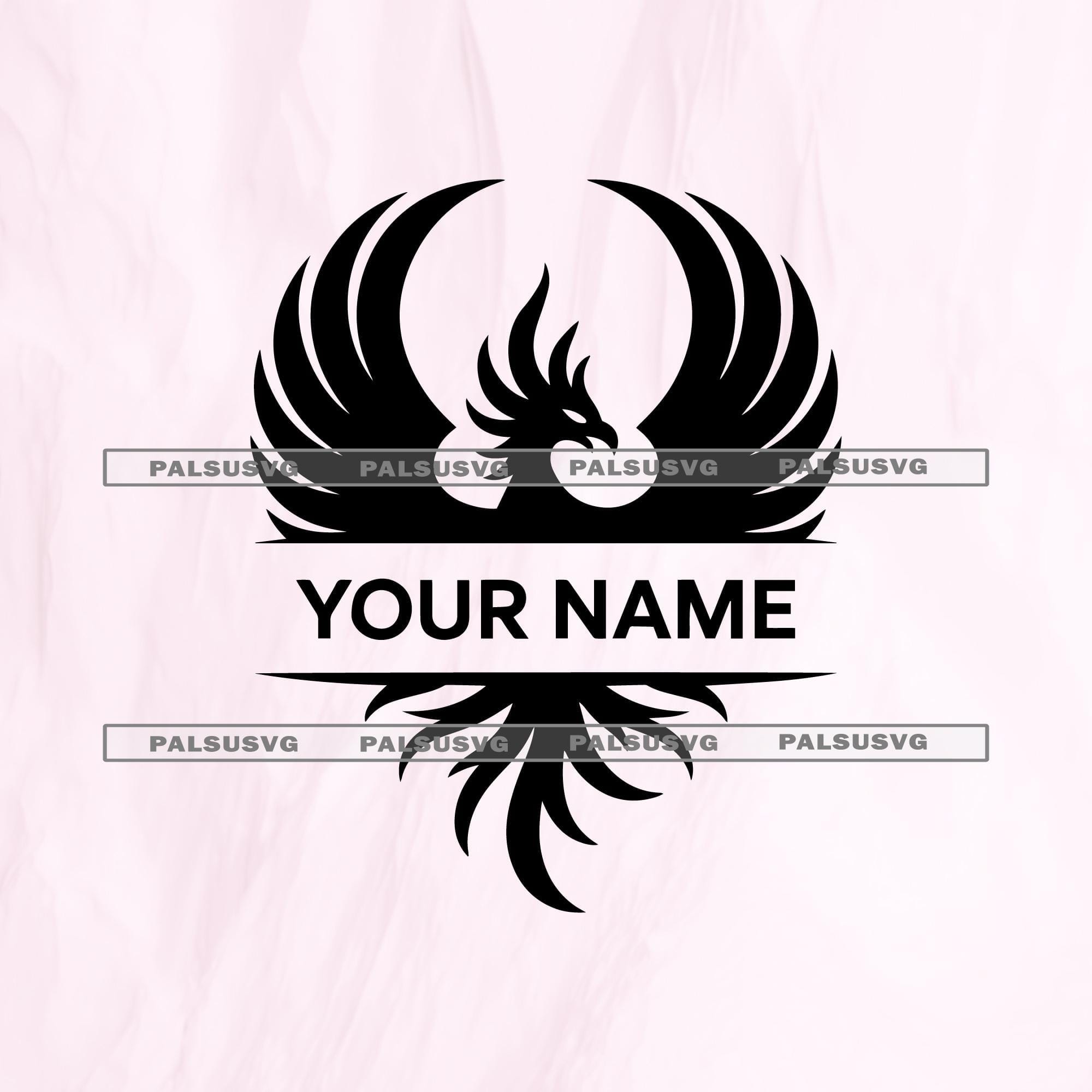 Phoenix Split Monogram SVG