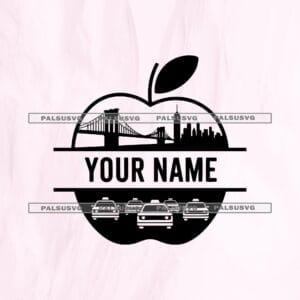 New York City Split Monogram SVG