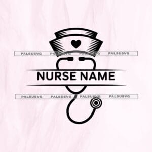 Custom Nurse Split Monogram SVG